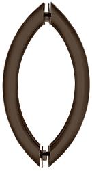 CRL Oil Rubbed Bronze 8" Crescent Style Back-to-Back Pull Handles Without Metal Washers