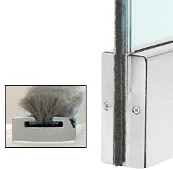 CRL Polished Stainless Weatherstrip Kits With Clear Polycarbonate Channel for 4" Square Rails