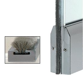 CRL Brushed Stainless Weatherstrip Kit With Clear Polycarbonate Channel for 4" Tapered Rails