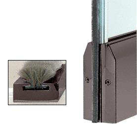 CRL Dark Bronze Anodized Weatherstrip Kit With Clear Polycarbonate Channel for 4" Tapered Rails