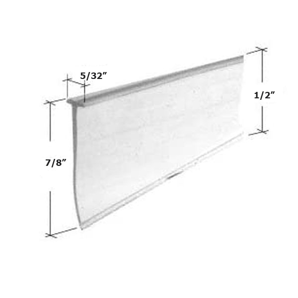 Gordon Glass&#174; Clear Tapered Shower Door Bottom Seal and Sweep "T" Type - 36 in long