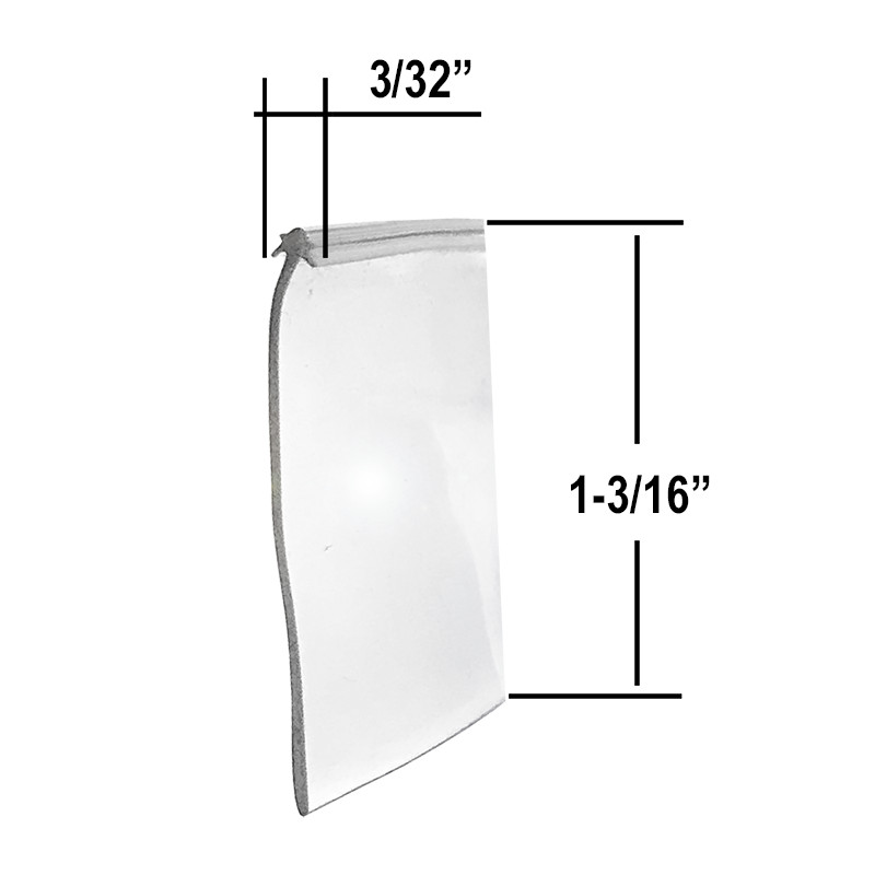 Gordon Glass&#174; Clear 1-3/16" "Star Tip" Type Shower Door Bottom Seal and Sweep - 36" Long