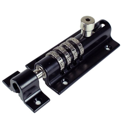 Combi-Bolt Black Sliding Bolt Lock