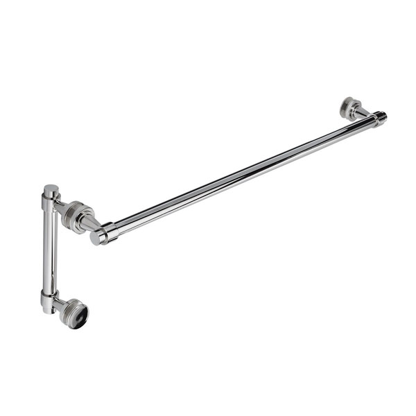 Concerto 24" Cuttable Towel Bar and 6" Straight Pull Shower Door Combination - Polished Nickel