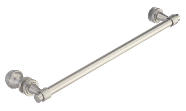 Concerto 24" Cuttable Towel Bar and X Knob Shower Door Combination - Brushed Nickel