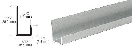 CRL Satin Anodized Aluminum 1/2" "J" Channel - 12 ft long