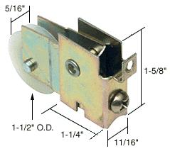CRL Sliding Glass Door Roller with 1-1/2 Nylon Wheel 11/16" Wide Housing for Starlite & Door Master Doors