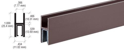 CRL Bronze Duranodic Shoe with Plastic Liner for Pass-Thru Windows - 12 ft long