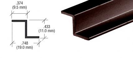 CRL Duranodic Bronze "Z" Bar Aluminum Channel - 12 ft Long