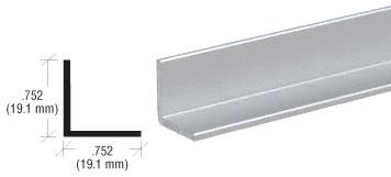 CRL Satin Anodized 3/4" Aluminum Angle Extrusion - 12 ft Long