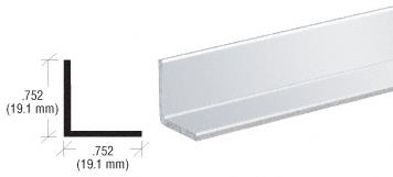 CRL Brite Anodized 3/4" Aluminum Angle Extrusion - 12 ft Long