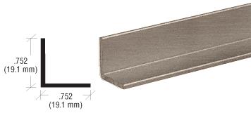 CRL Brushed Nickel 3/4" Aluminum Angle Extrusion - 12 ft Long