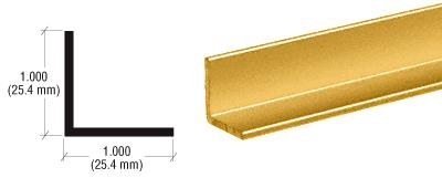 CRL 1" Buffed Bright Gold Anodized Angle Extrusion - 12 ft long