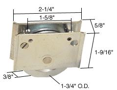 CRL Sliding Glass Door Roller with 1-3/4" Steel Wheel 5/8" Wide Housing