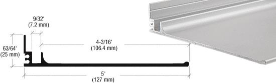 CRL Satin Anodized Mirror Frame Shelf Extrusion - 12 ft long