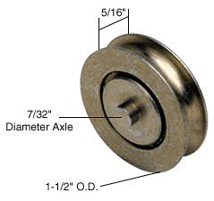 CRL 1-1/2" Diameter Steel Ball Bearing Replacement Roller 5/16" Wide - Package