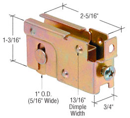 CRL 1" Steel Ball Bearing Sliding Glass Door Roller with 3/4" Wide Housing for Guaranteed Products - Package