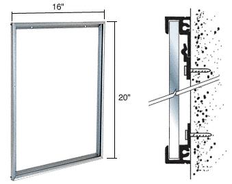 CRL Satin Anodized 16" X 20" Aluminum Mirror Frame