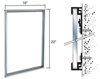CRL Satin Anodized 16" X 22" Aluminum Mirror Frame