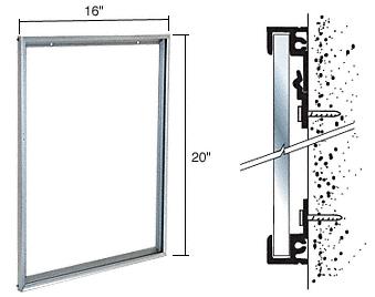 CRL Brite Anodized 16" X 20" Aluminum Mirror Frame
