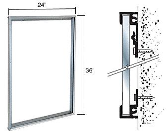 CRL Brite Anodized 24" X 36" Aluminum Mirror Frame