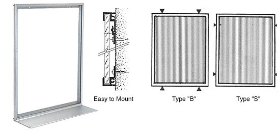 CRL Satin Anodized Custom Aluminum Mirror Frame with Shelf