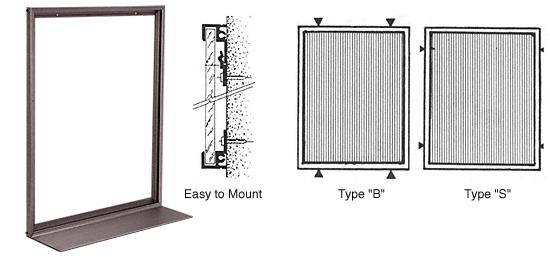 CRL Duranodic Bronze Custom Aluminum Mirror Frame with Shelf