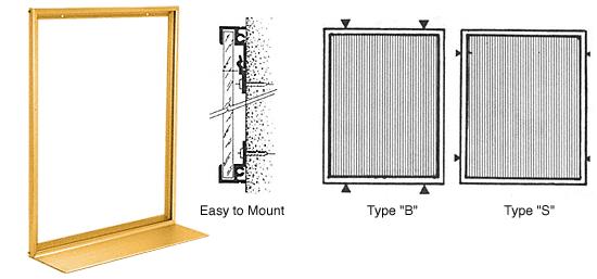CRL Gold Anodized Custom Aluminum Mirror Frame with Shelf
