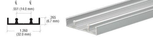 CRL Satin Anodized Aluminum Lower Track Extrusion - 12 ft long