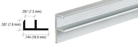CRL Satin Anodized Aluminum Showcase "F" Extrusion - 12 ft Long