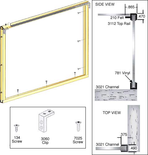 CRL Bright Gold Anodized Wood End Showcase Low Profile Anodized Front Assembly