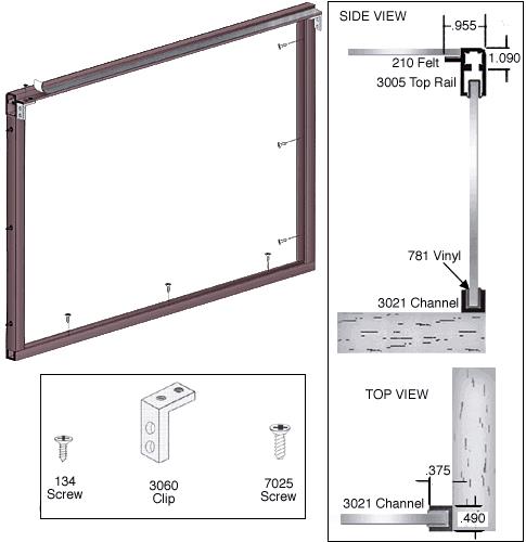 CRL Duranodic Bronze Wood End Showcase Radius Profile Front Assembly