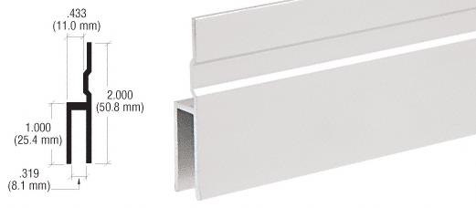 CRL Satin Anodized Rear Hanger Extrusion - 12 ft Long