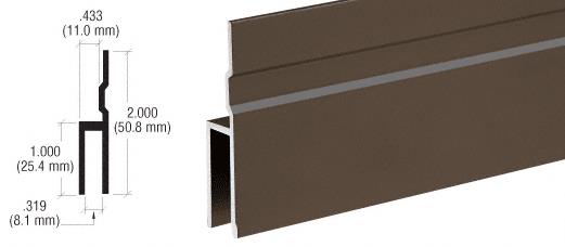 CRL Duranodic Bronze Rear Hanger Extrusion - 12 ft Long