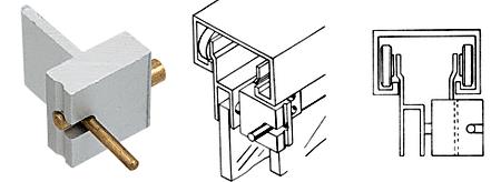 CRL Satin Anodized Spring Loaded Catch for Pass-Thru Windows