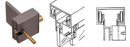CRL Duranodic Bronze Spring Loaded Catch for Pass-Thru Windows