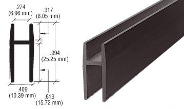 CRL Duranodic Bronze Aluminum D5610 "H" Bar - 12 ft long