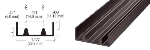 CRL Duranodic Bronze Aluminum Lower Double Channel - 12 ft long
