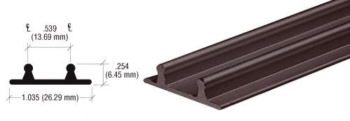 CRL Duranodic Bronze Aluminum Lower Channel for Deep Recess Installations - 12 ft long