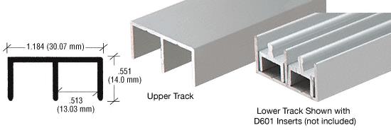 CRL Satin Anodized "Standard" Aluminum Upper or Lower Channel - 12 ft long