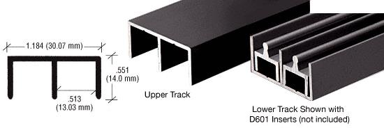 CRL Duranodic Bronze "Standard" Aluminum Upper or Lower Channel - 12 ft long