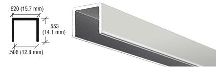 CRL Bright Anodized 1/2" "U" Channel - 12 ft Long