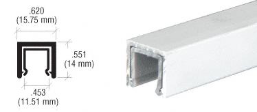CRL Satin Anodized Dust Proof Single Channel With Plastic Insert - 12 ft long