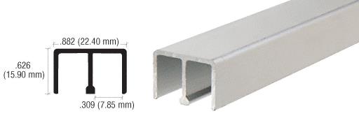 CRL Satin Anodized Aluminum Medium Depth Upper Channel - 12 ft long