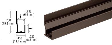 CRL Dark Bronze Aluminum FHA Type "J" Channel - 12 ft Long