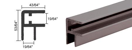 CRL Duranodic Bronze Front Top Rail Showcase Extrusion