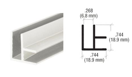 CRL Brite Anodized Aluminum Corner Extrusion - 12 ft Long