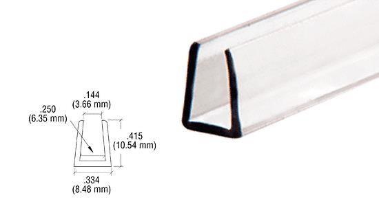 CRL 1/4" Clear Plastic Molding - 12 ft long
