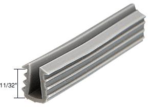 CRL Glazing Vinyl; 11/32" Channel Depth 9/32" Metal Opening for 3/16" Glass - 100 ft Roll
