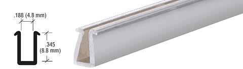 CRL Gray Semi-Rigid Showcase Vinyl for 3/16" Glass - 12 ft long